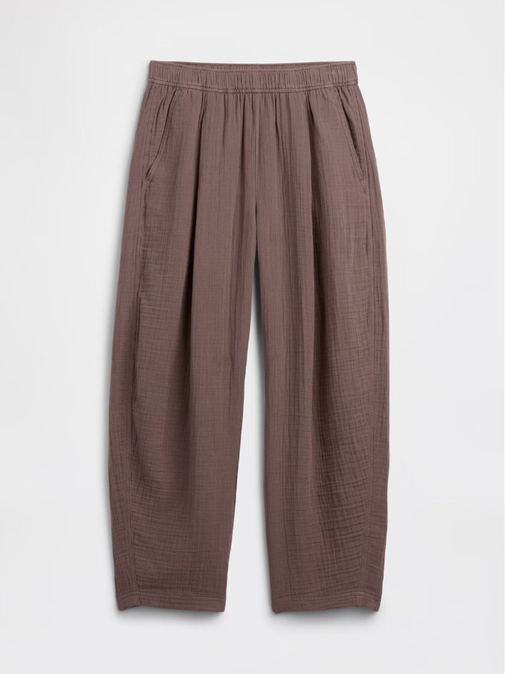 GAP Mid Rise Pull-On Barrel Gauze Pants 100 % Cotton - Picture 4 of 8